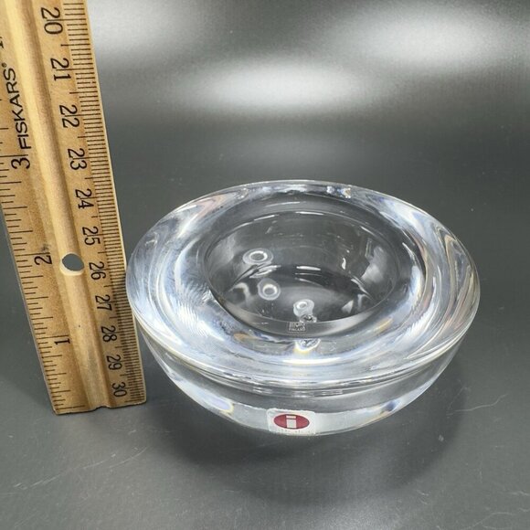 iittala Finland Glass Votive Holder Ballo Clear Glass Crystal Footed Tea Light - Picture 2 of 15